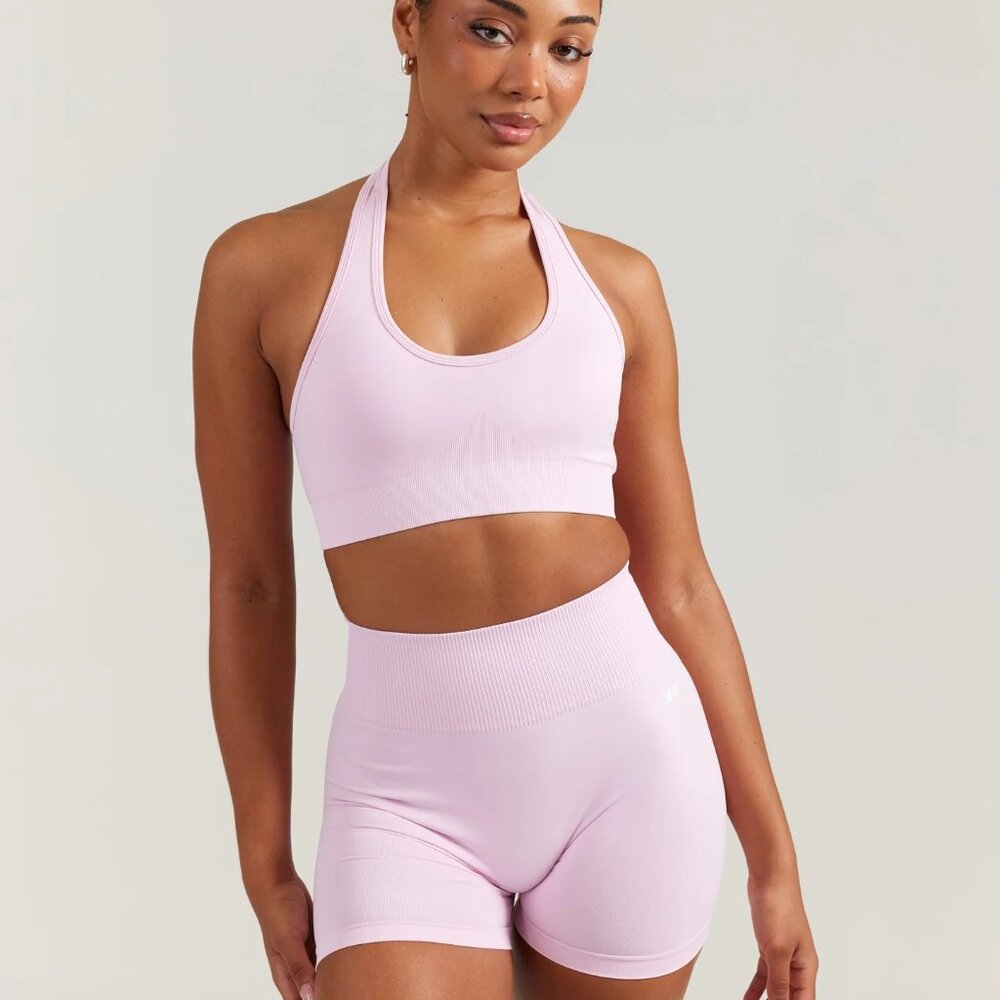 New Bubblegum Workout Seamless Backless Outfit Gym  Set